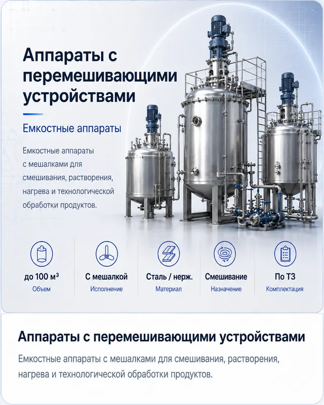 Аппараты с перемешивающими устройствами