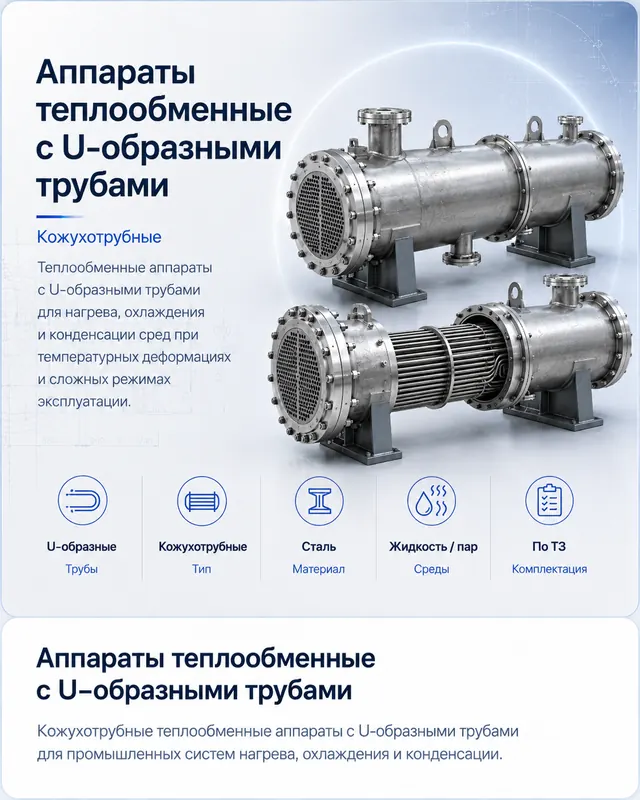 Аппараты с U‑образными трубами