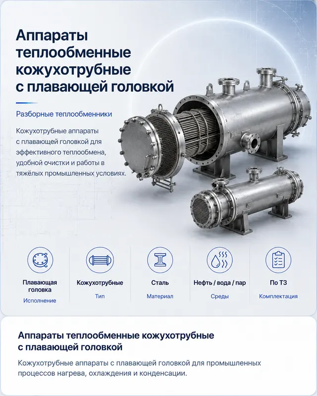 Кожухотрубные аппараты с плавающей головкой