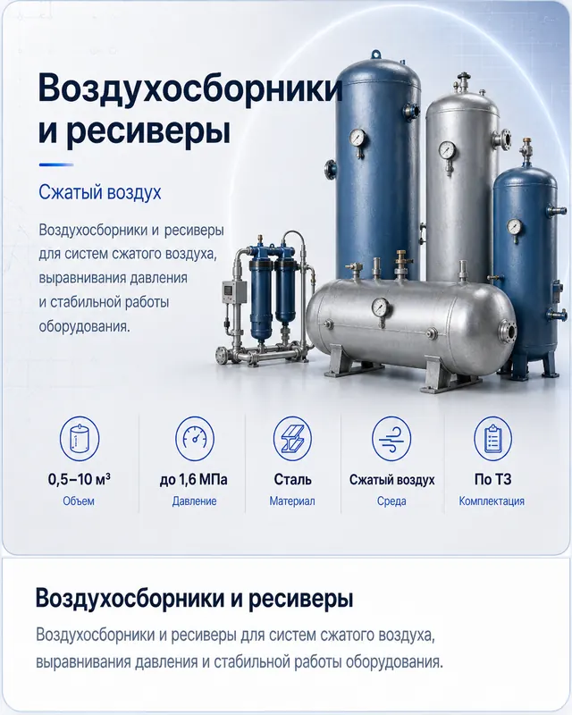 Воздухосборники и ресиверы